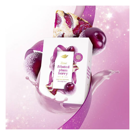 Dove – Limited Edition Holiday Treat Beauty Bar (Frosted Plum Berry, 15 oz / 4-Pack)