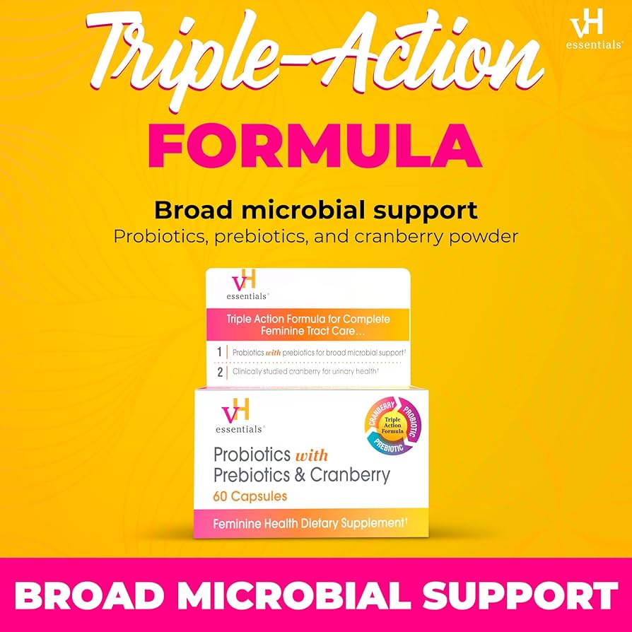 vH Essentials – Women’s Probiotics with Prebiotics, Cranberry & Vitamin C