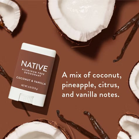 Native Solid Deodorant – Coconut & Vanilla | Mini 0.35 oz