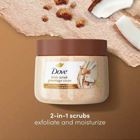 Dove Exfoliating Body Scrub – Brown Sugar & Coconut Butter (15 oz)