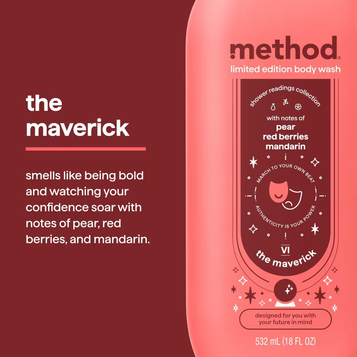Method Limited Edition Shower Readings Body Wash – The Maverick (18 oz)