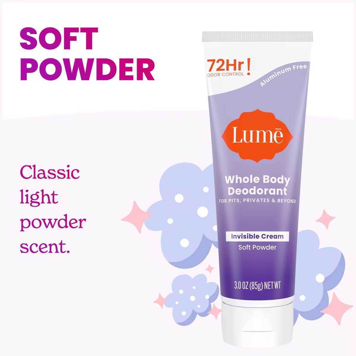 Lume – Whole Body Deodorant Invisible Cream Tube