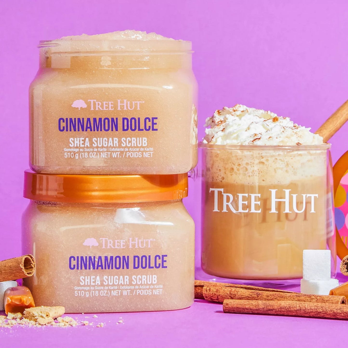 Tree Hut – Cinnamon Dolce Shea Sugar Scrub (18 oz)