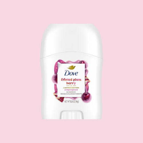 Dove – Advanced Care Limited Edition Holiday Treat Mini Antiperspirant & Deodorant (Frosted Plum Berry, 0.5 oz)