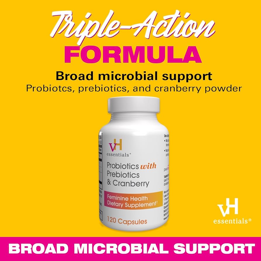 vH Essentials – Women’s Probiotics with Prebiotics, Cranberry & Vitamin C