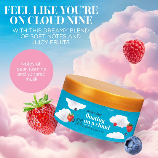 Bodycology Exfoliating Sugar Scrub, Floating on a Cloud – 10 fl oz