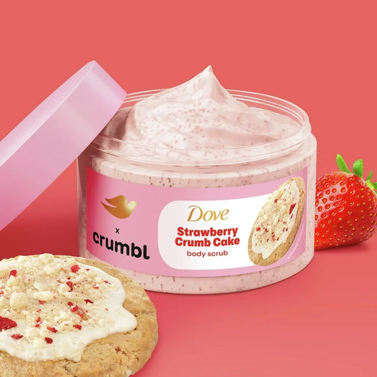 Dove x Crumbl Exfoliating Body Scrub – Strawberry Cookie