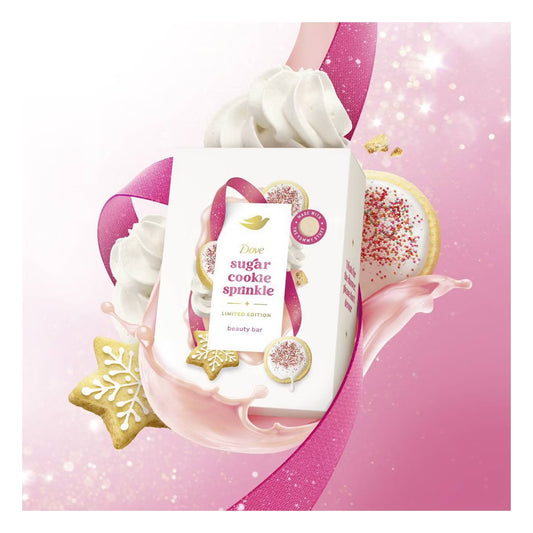 Dove – Limited Edition Holiday Treat Beauty Bar (Sugar Cookie Sprinkle, 15 oz / 4-Pack)