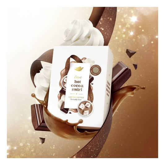 Dove – Limited Edition Holiday Treat Beauty Bar (Hot Cocoa Swirl, 15 oz / 4-Pack)