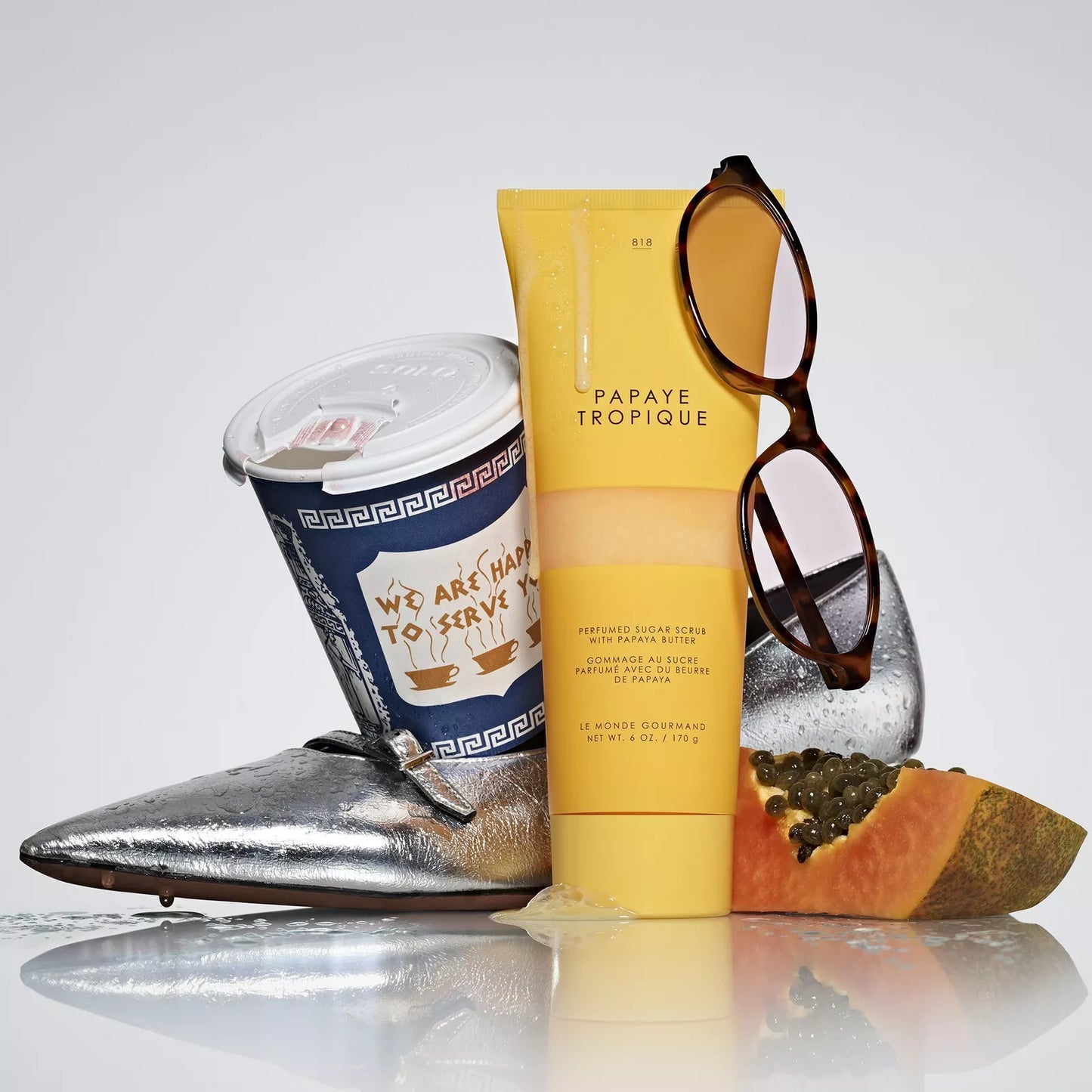 Le Monde Gourmand – Papaye Tropique Perfumed Sugar Scrub (8 oz.)