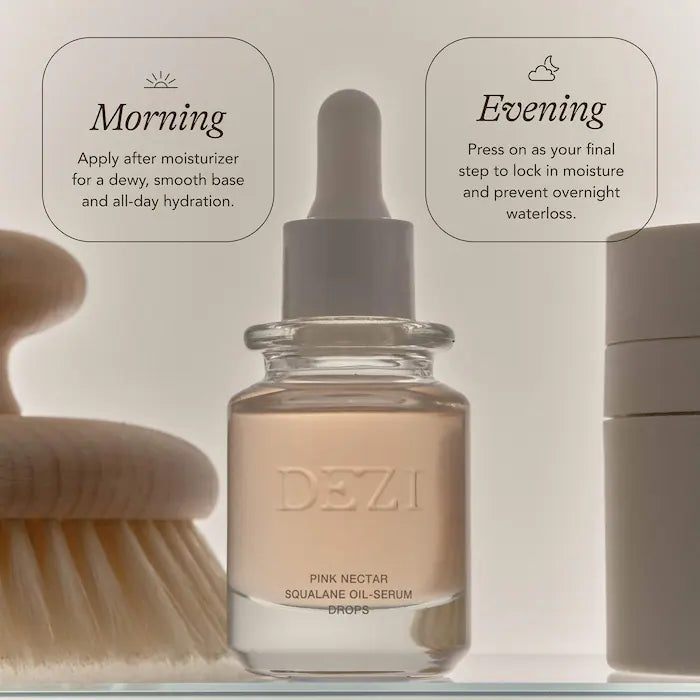 DEZI SKIN – Pink Nectar Squalane Oil-Serum Hydrating Drops (50 mL / 1.7 fl oz)
