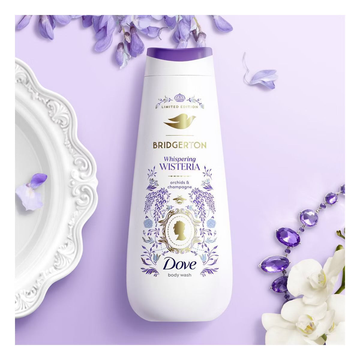 Dove x Bridgerton — Whispering Wisteria Limited Edition Body Wash (20 oz)