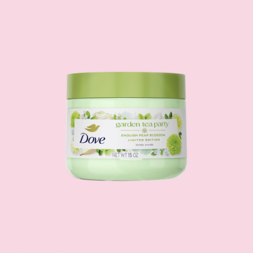 Dove Garden Tea Party Body Scrub – English Pear Blossom (Limited Edition)
