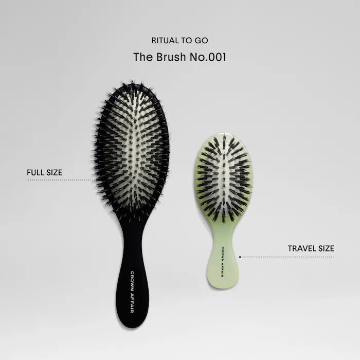 Crown Affair – The Mini Dual-Bristle Boar Hair Brush No. 001