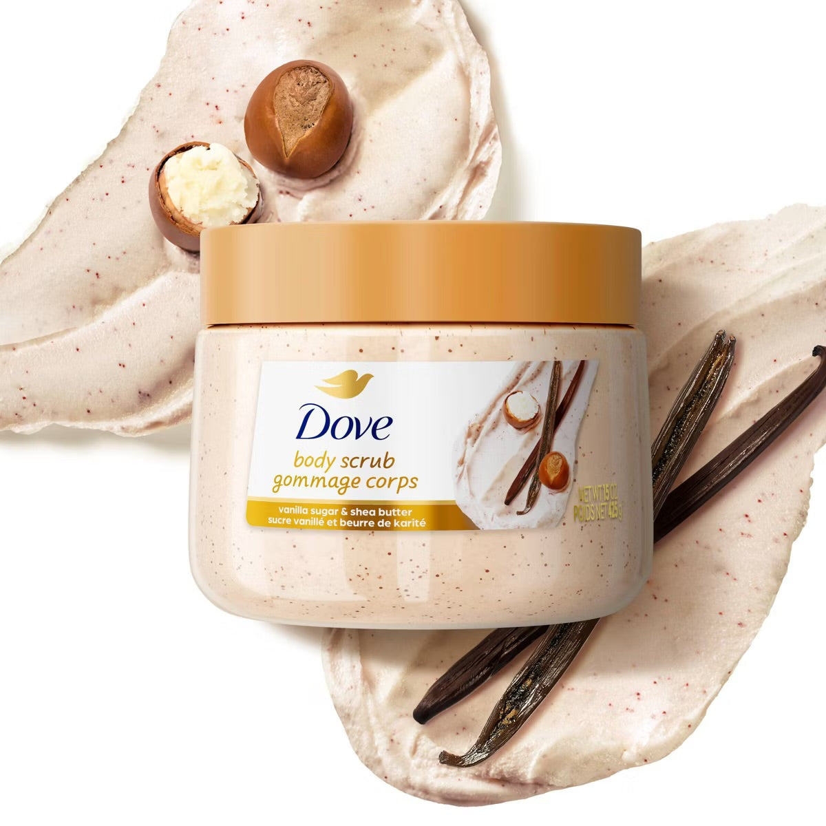 Dove Exfoliating Body Scrub – Vanilla Sugar & Shea Butter