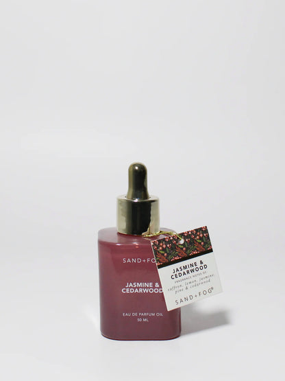Sand + Fog Jasmine & Cedarwood Perfume Oil (50ml Dropper)
