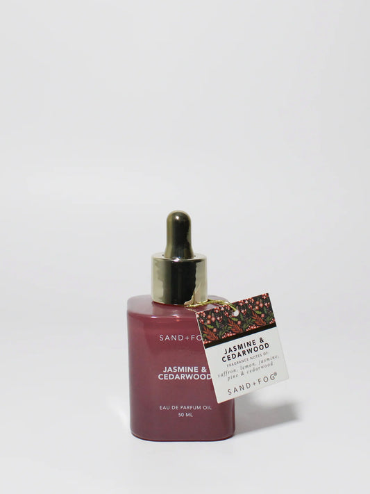 Sand + Fog Jasmine & Cedarwood Perfume Oil (50ml Dropper)