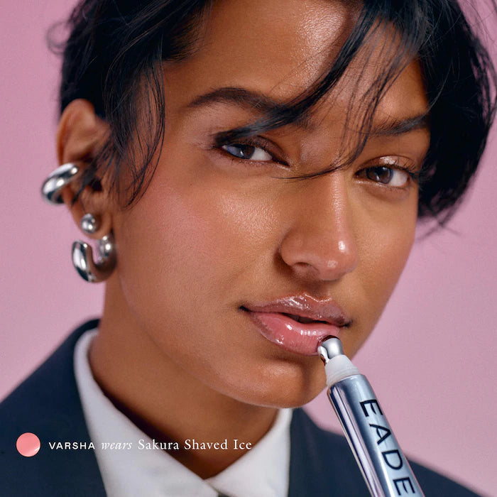 EADEM – Le Chouchou Exfoliating + Softening Peptide Lip Balm - Sakura Shaved Ice - Milky, translucent, neutral-toned pink | Vanilla Latte Scent