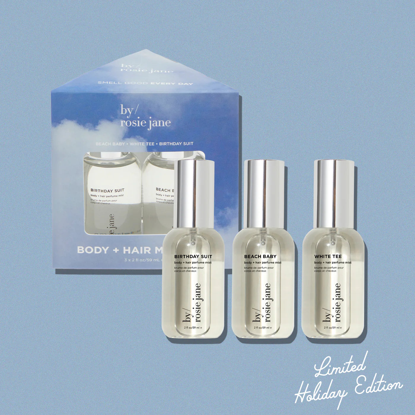 By Rosie Jane – Limited Edition Body + Hair Mist Trio (3 x 2 fl oz)