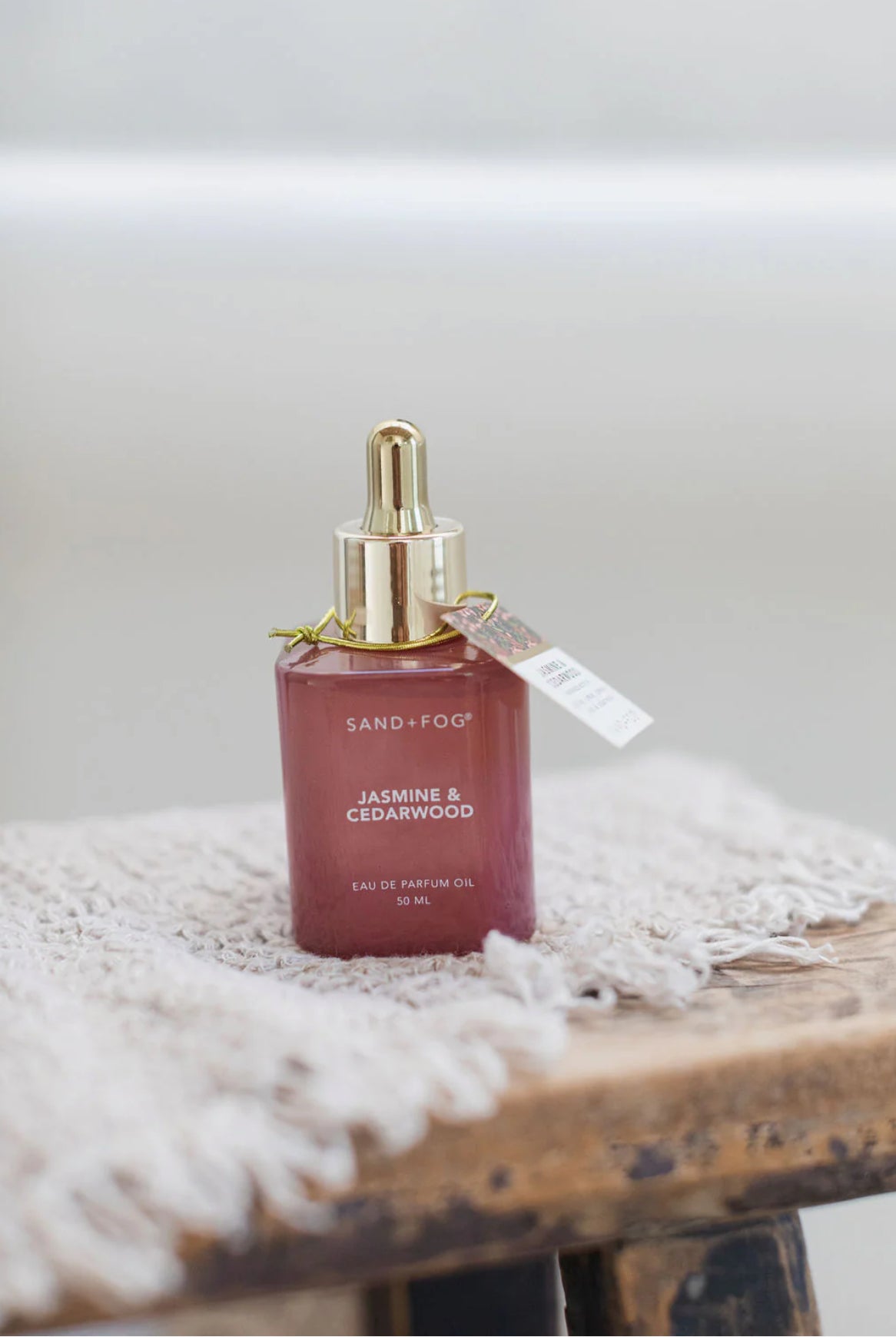 Sand + Fog Jasmine & Cedarwood Perfume Oil (50ml Dropper)