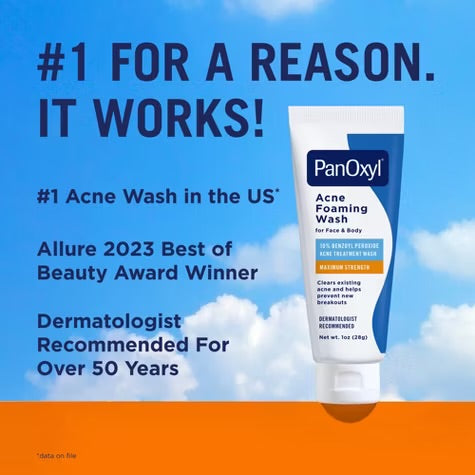 PanOxyl Mini 10% Benzoyl Peroxide Acne Foaming Wash – 1oz