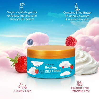Bodycology Exfoliating Sugar Scrub, Floating on a Cloud – 10 fl oz