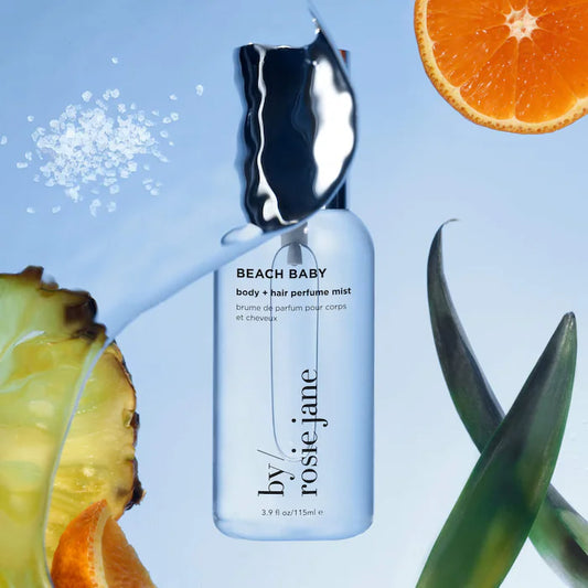 By Rosie Jane – BEACH BABY Body + Hair Perfume Mist with Coconut (3.9 fl oz)