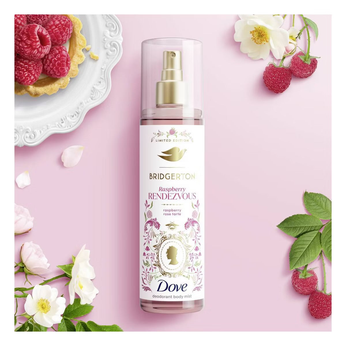 Dove x Bridgerton – Raspberry Rendezvous Body Mist (Limited Edition, 8oz)