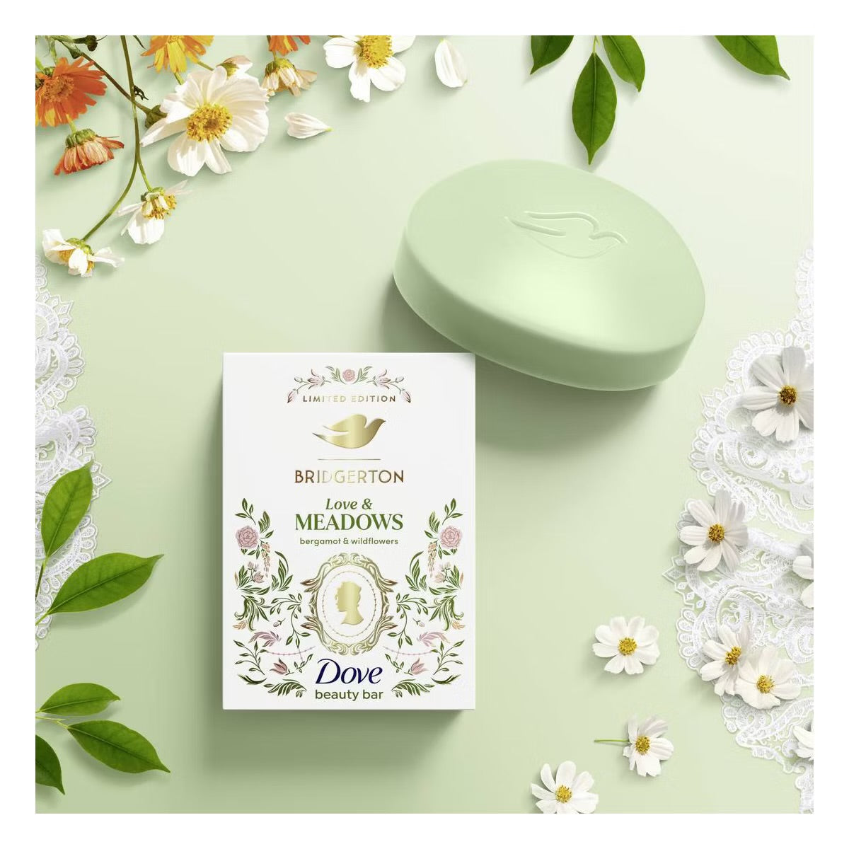 Dove x Bridgerton — Love & Meadows Limited Edition Beauty Bar (4-Count, 15 oz total)