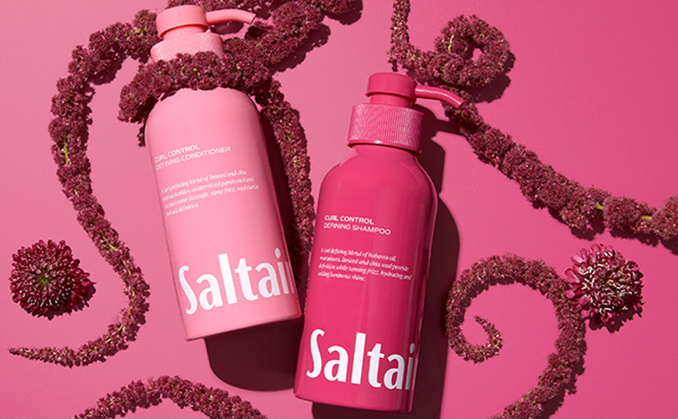 Saltair – Curl Control Haircare Set (Shampoo & Conditioner, 14 fl.oz. each, Almond)