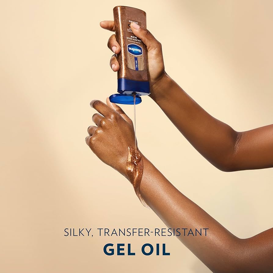 Vaseline – Glazed & Glisten Golden Hour Body Gel Oil (6.8 oz)
