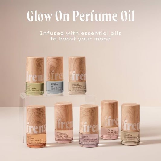 BEING FRENSHE – Glow-On Roll-On Fragrance with Essential Oils (0.84 fl oz)
