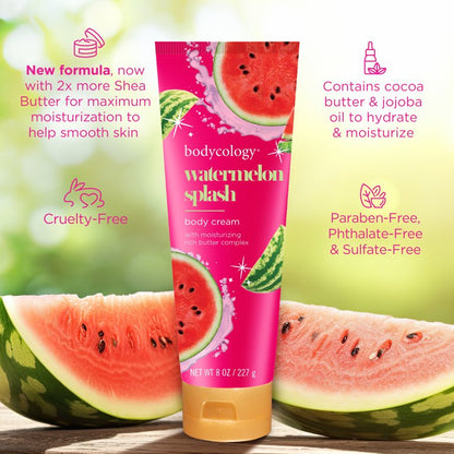 Bodycology Moisturizing Body Cream, Watermelon Splash – 8 oz