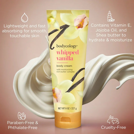 Bodycology Shea Butter Body Cream, Whipped Vanilla – 8 oz