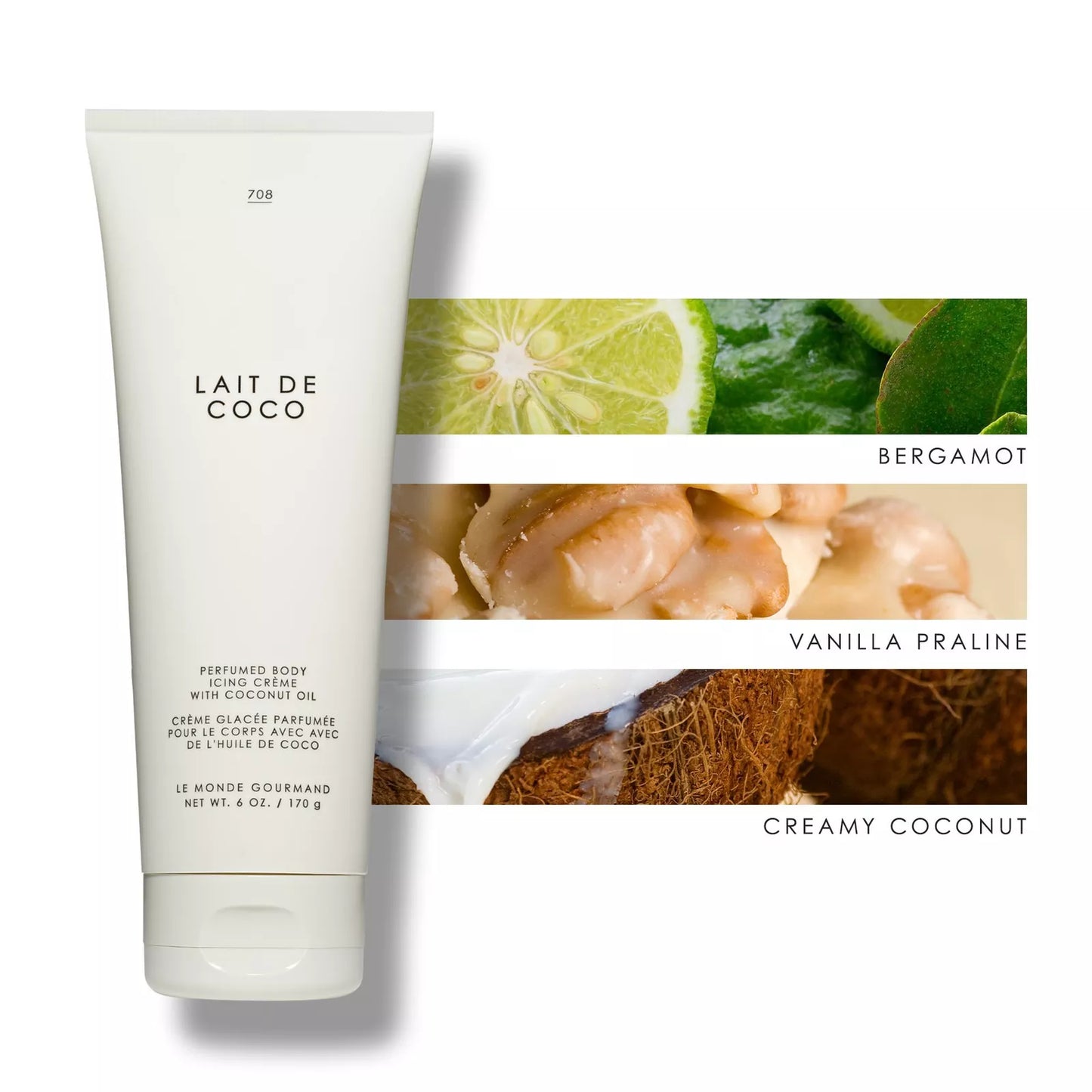 Le Monde Gourmand – Lait de Coco Perfumed Body Icing Crème (6.7 fl. oz.)