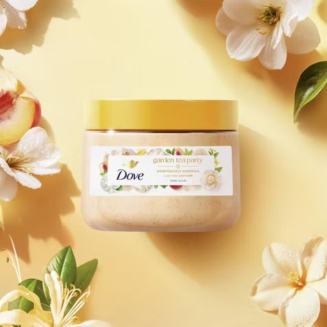 Dove Garden Tea Party Body Scrub – Honeysuckle Gardenia (Limited Edition)