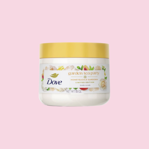 Dove Garden Tea Party Body Scrub – Honeysuckle Gardenia (Limited Edition)