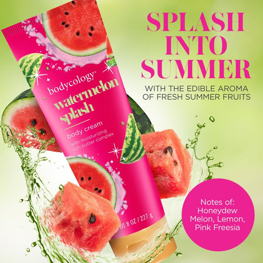 Bodycology Moisturizing Body Cream, Watermelon Splash – 8 oz