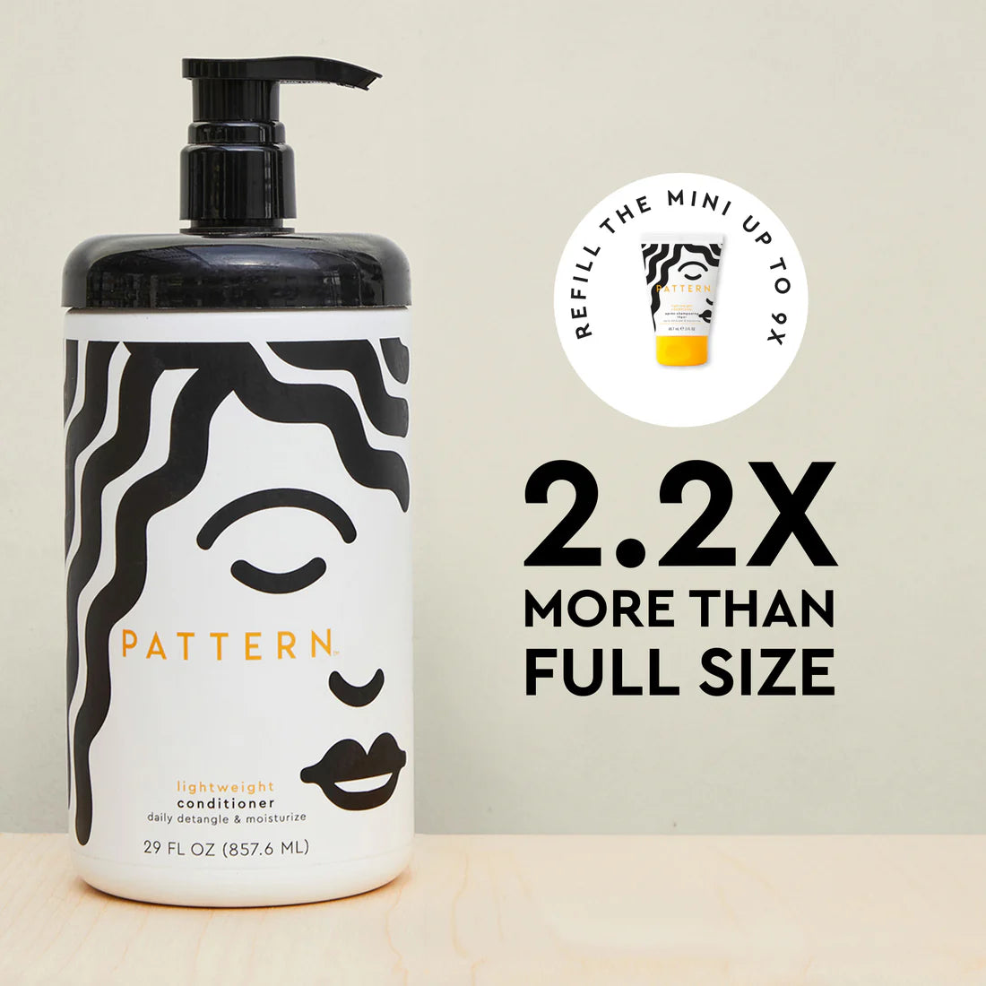 Pattern – Lightweight Conditioner (3 oz / 9.8 fl oz / 25 fl oz)
