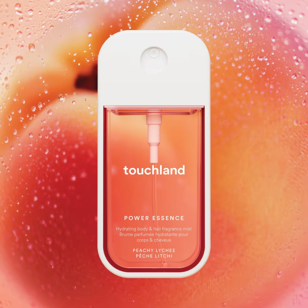 Touchland Power Essence Body & Hair Fragrance Mist – Peachy Lychee | 100ml