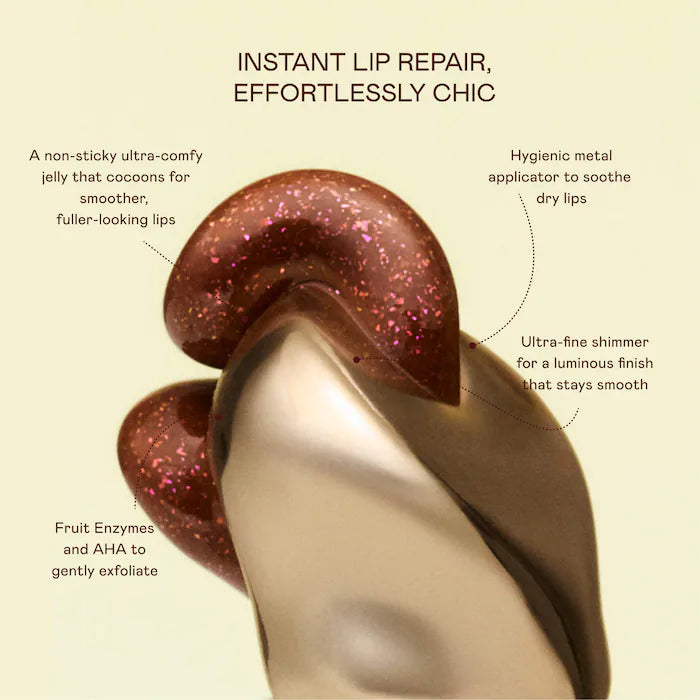EADEM – Le Chouchou Exfoliating + Softening Peptide Lip Balm - Boba Bounce - Pain au Chocolat - caramelized brown with shimmery pink