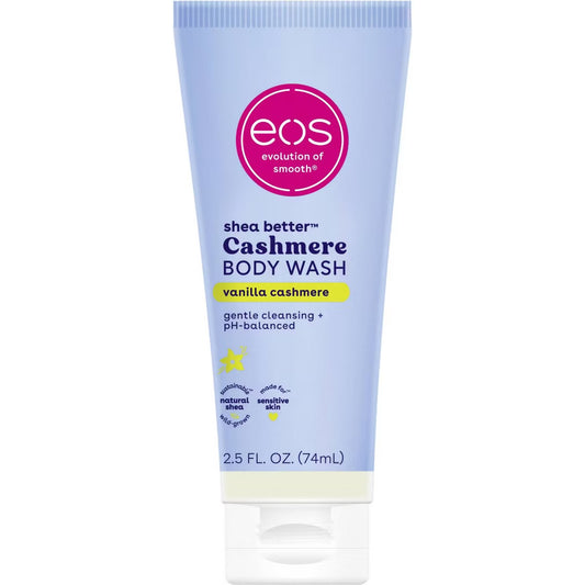 eos Mini Body Wash – Vanilla Cashmere | Travel Size 2.5 fl oz