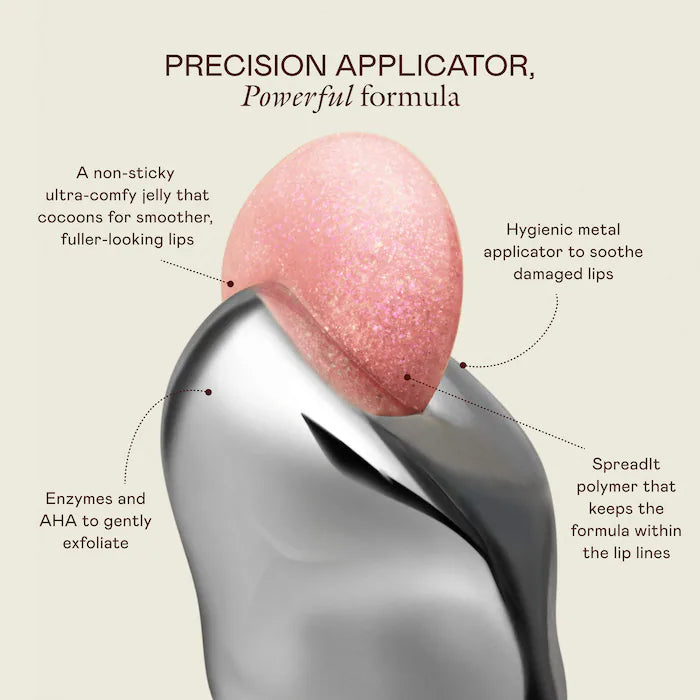 EADEM – Le Chouchou Exfoliating + Softening Peptide Lip Balm - Château Rose - Cool, vintage rose with a golden-champagne pearl finish | Lemon Meringue Pie Scent