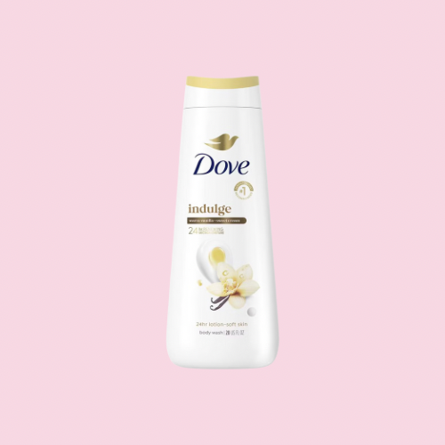 DOVE – Indulge 24-Hour Lotion-Soft Skin Body Wash (Warm Vanilla & Sweet Cream, 20 oz)