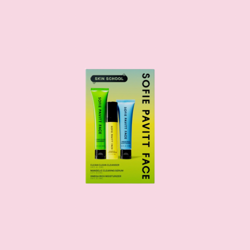 Sofie Pavitt Face – The Skin School Set: Cleanse, Treat & Hydrate Minis