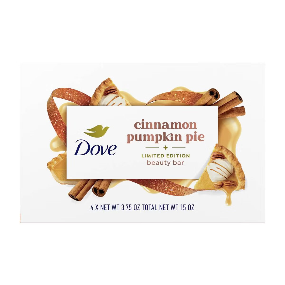 Dove Fall Holiday Treat Beauty Bar – Cinnamon Pumpkin Pie (Limited Edition, 4pk)