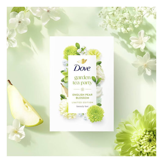 Dove Garden Tea Party Beauty Bar – English Pear Blossom (Limited Edition, 4pk)
