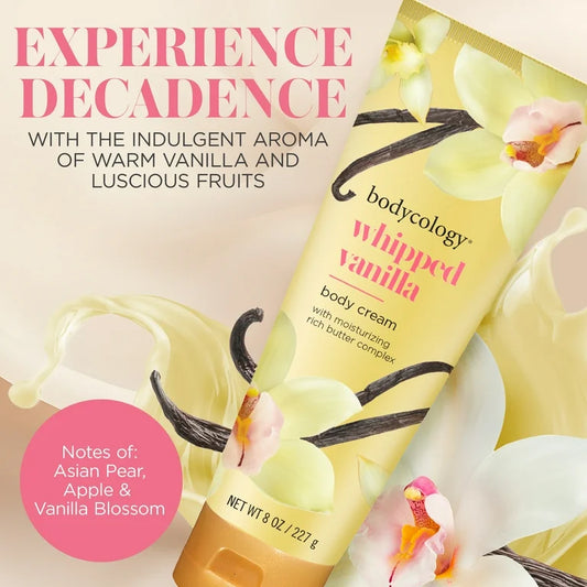 Bodycology Shea Butter Body Cream, Whipped Vanilla – 8 oz