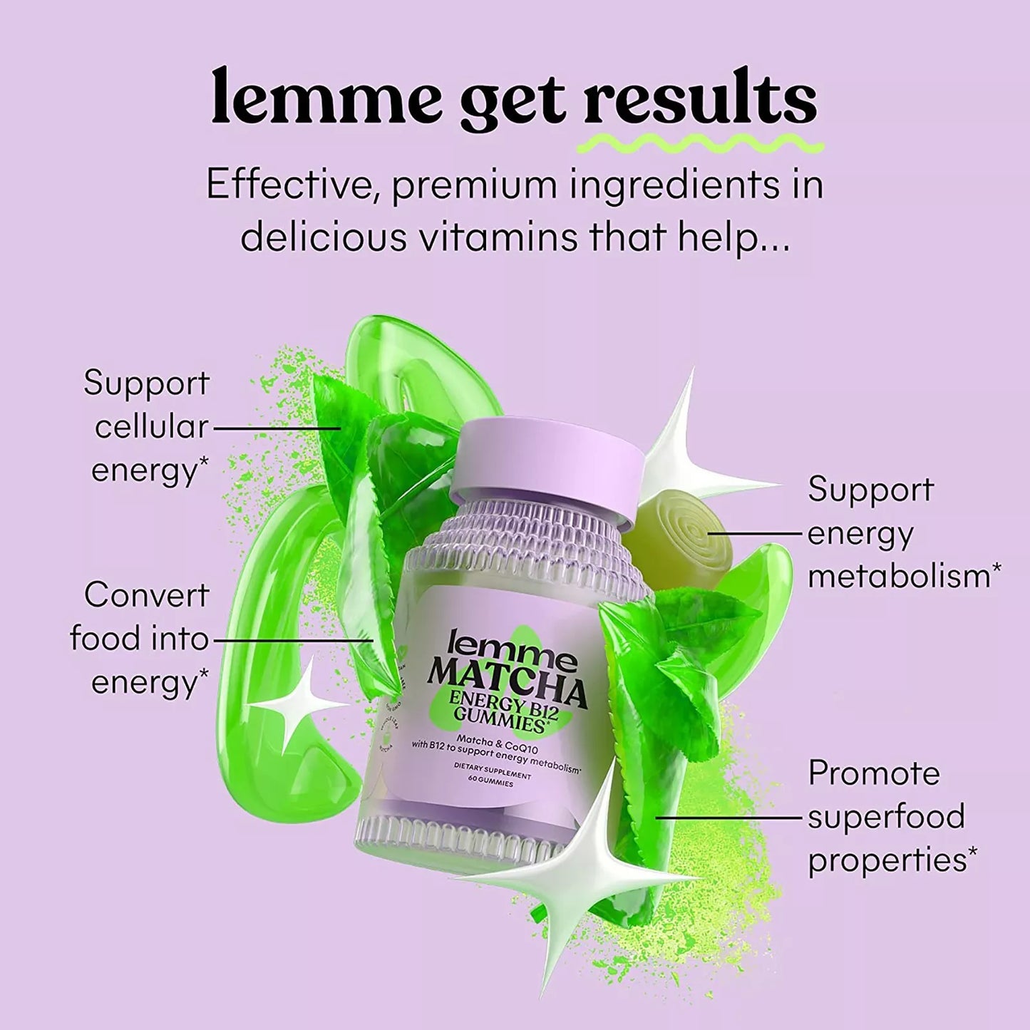 Lemme Matcha – Superfood Energy Gummies (60ct)