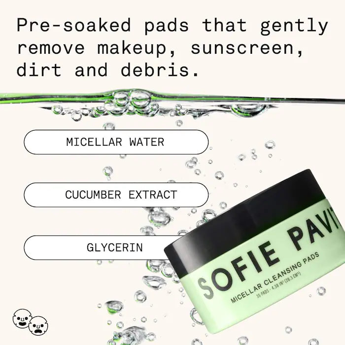 SOFIE PAVITT FACE – Micellar Makeup Removing Cleansing Pads